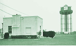The district’s 1-million gallon elevated storage tank, erected in 1947