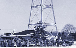 District trucks and equipment stand assembled and ready for dispatching on January 30, 1952.